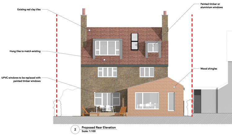 Proposed elevation drawing